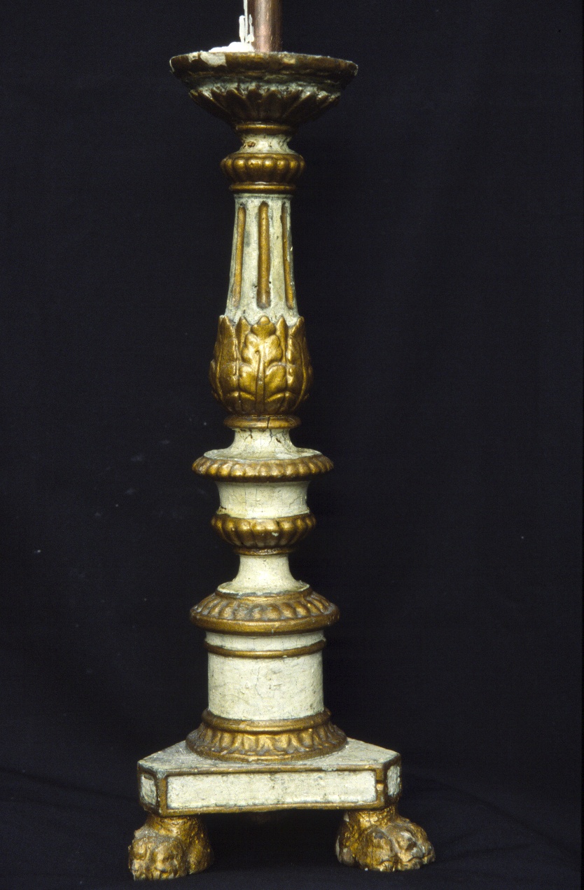 candeliere d'altare, serie - PRODUZIONE LIGURE (terzo quarto sec. XIX)