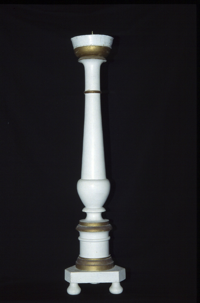 candeliere d'altare, serie - PRODUZIONE LIGURE (fine sec. XIX)