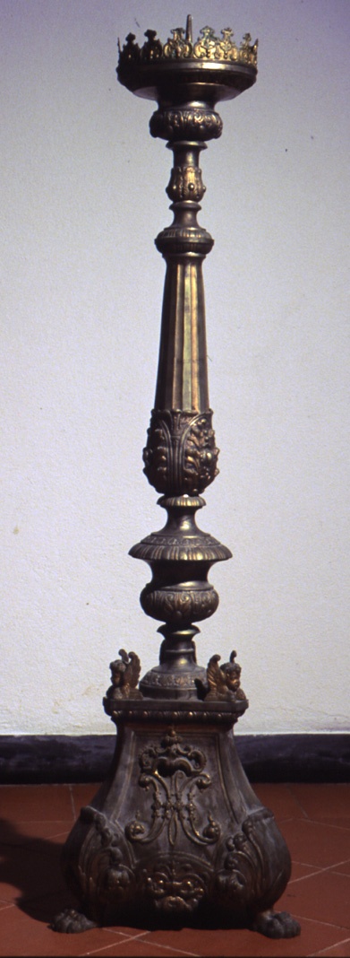 candeliere d'altare, serie - ambito ligure (sec. XIX)