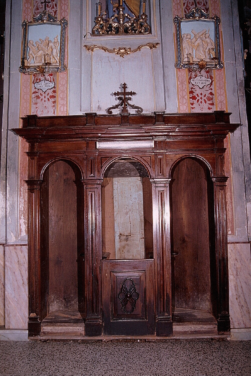 confessionale, serie - ambito ligure-piemontese (seconda metà sec. XVIII)