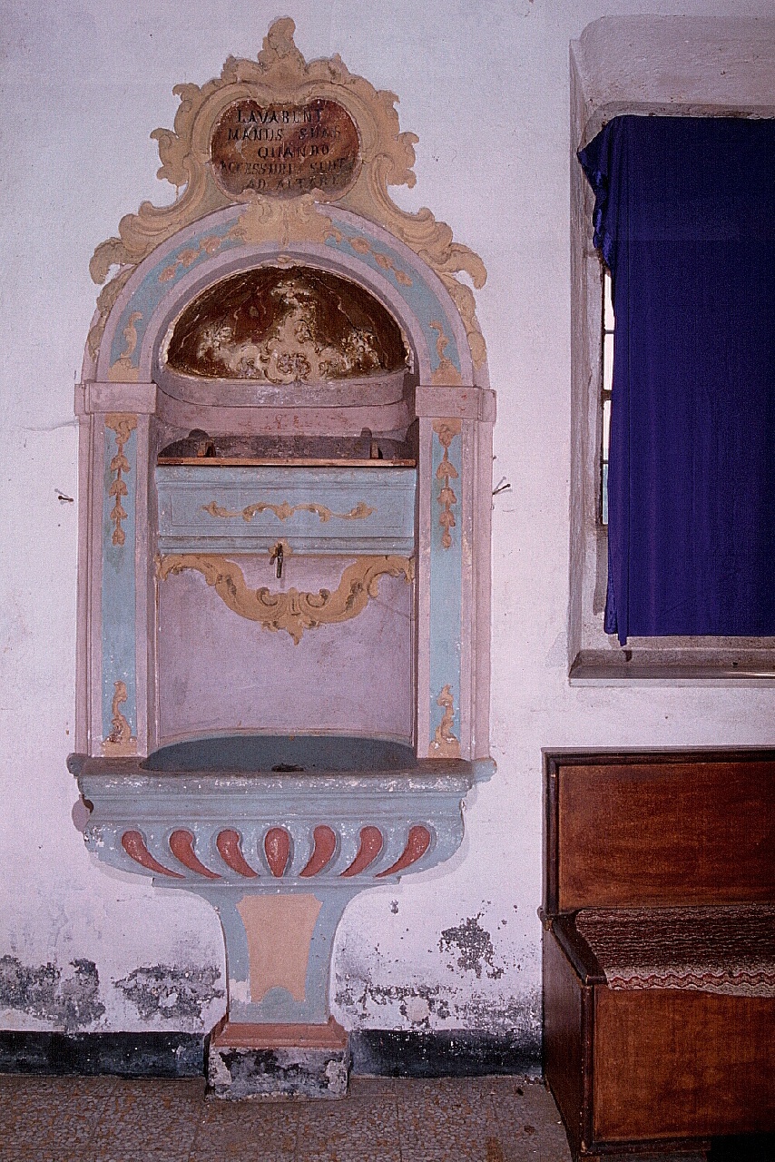 fontana da sacrestia, opera isolata - ambito ligure-piemontese (ultimo quarto sec. XVII)