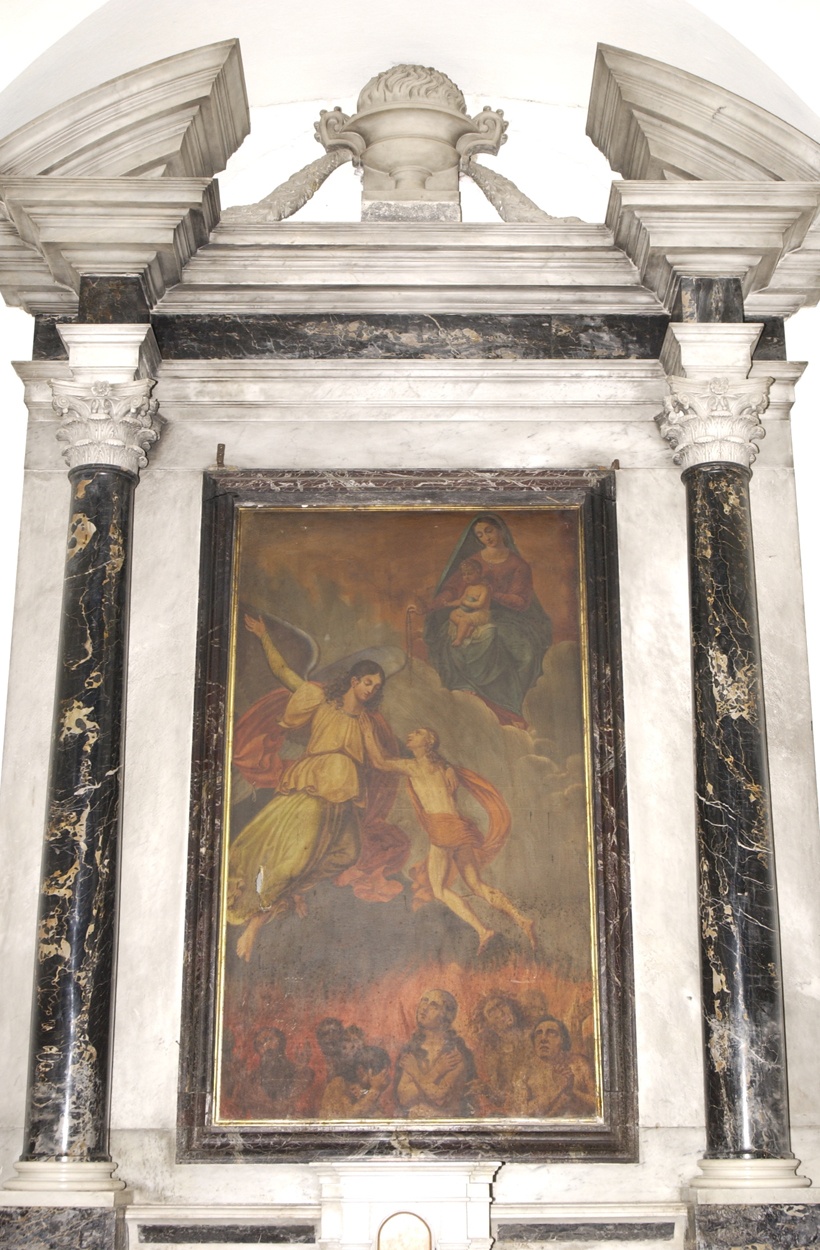 Madonna del Rosario/ Anime purganti (dipinto, opera isolata) - PRODUZIONE LIGURE (sec. XVIII)