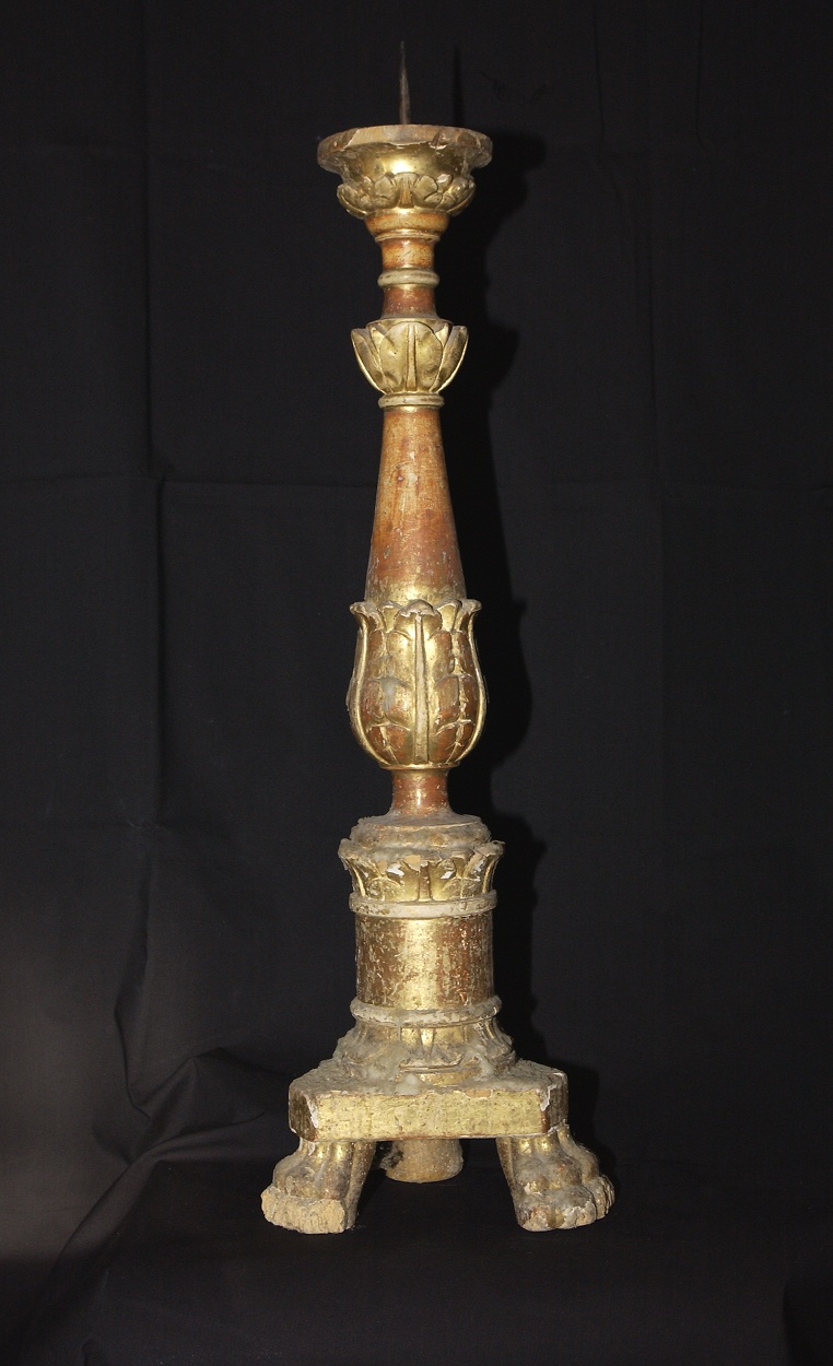 candeliere d'altare, serie - PRODUZIONE LIGURE (sec. XIX)
