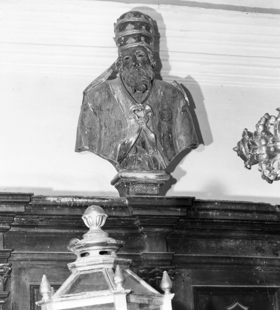 Santo papa (reliquiario - a busto, opera isolata) - bottega ligure (prima metà sec. XVIII)