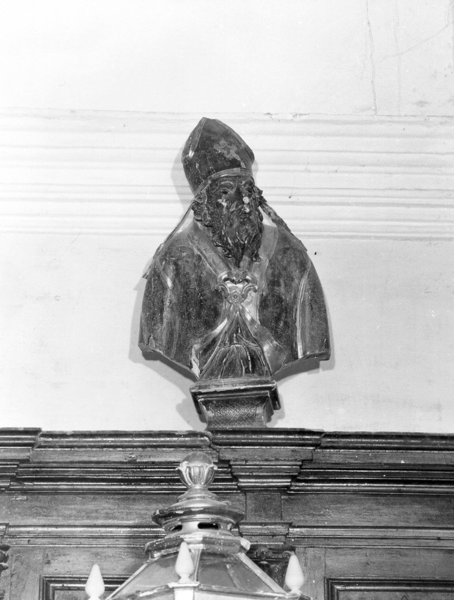 Santo vescovo (reliquiario - a busto, opera isolata) - bottega ligure (prima metà sec. XVIII)
