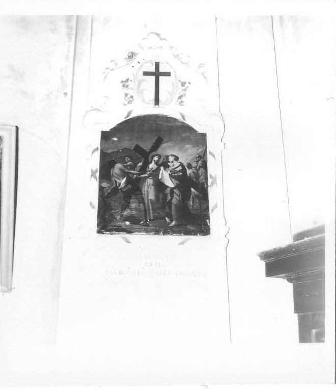stazione VI: Gesù asciugato dalla Veronica (Via Crucis, elemento d'insieme) - ambito ligure (seconda metà sec. XVIII)
