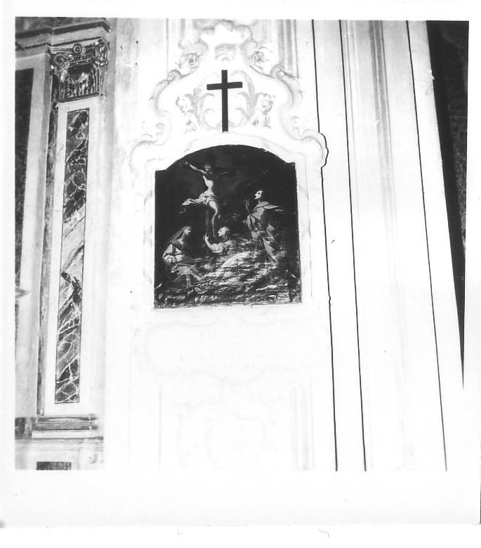 stazione XII: Gesù innalzato e morto in croce (Via Crucis, elemento d'insieme) - ambito ligure (seconda metà sec. XVIII)