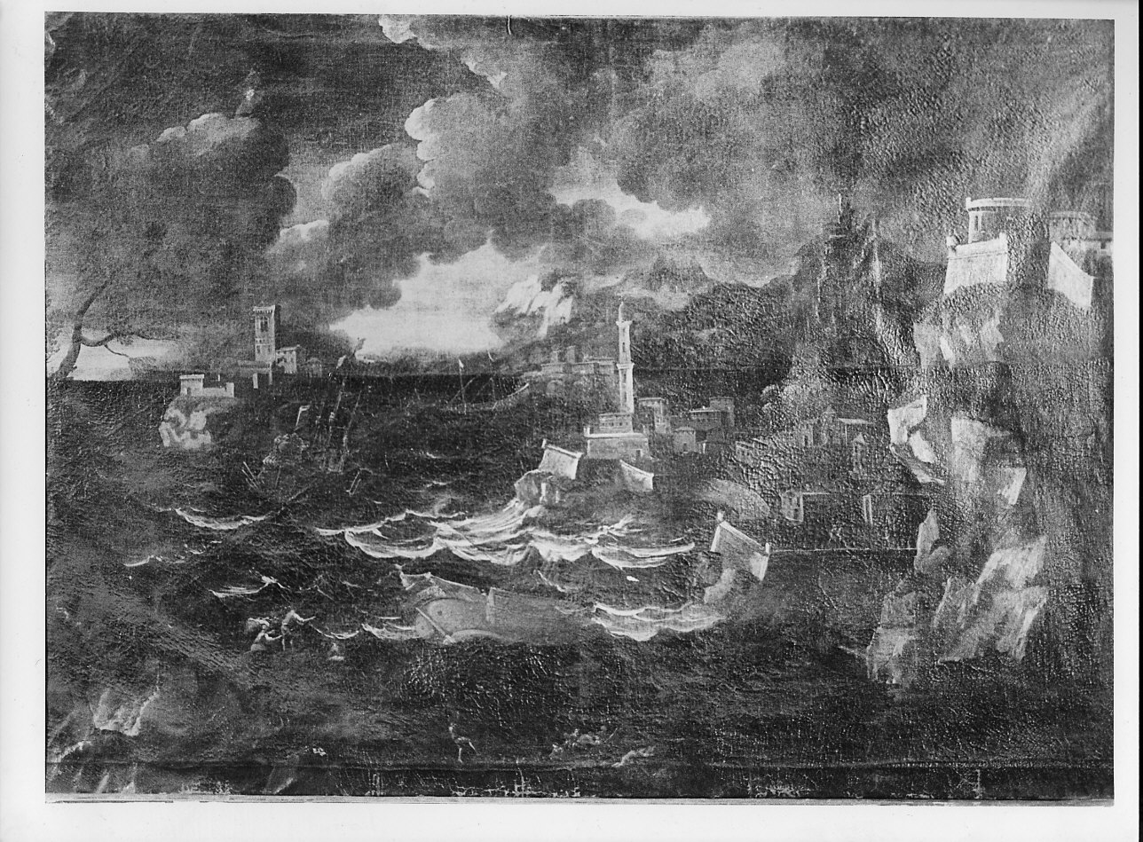 paesaggio marino (dipinto, opera isolata) - ambito fiammingo (sec. XVIII)