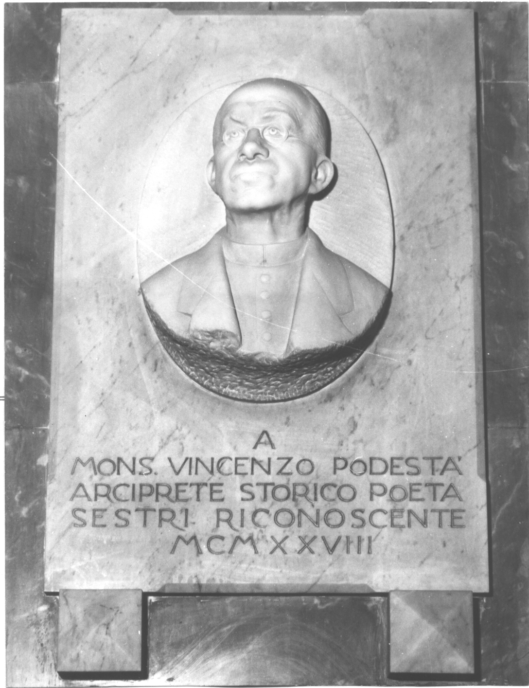 busto di uomo (busto, elemento d'insieme) - bottega ligure (sec. XX)