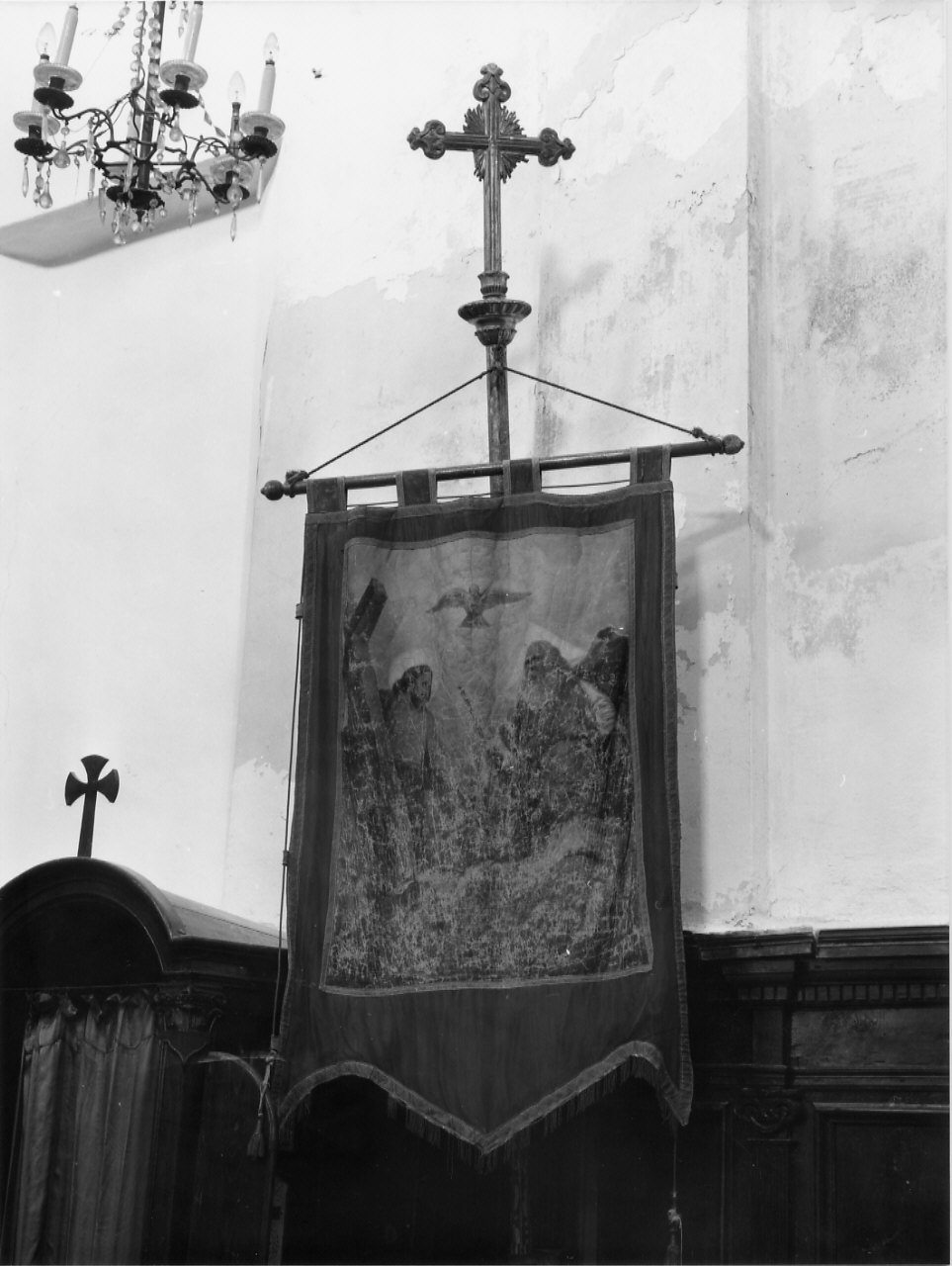 croce processionale, elemento d'insieme - bottega ligure (sec. XIX)