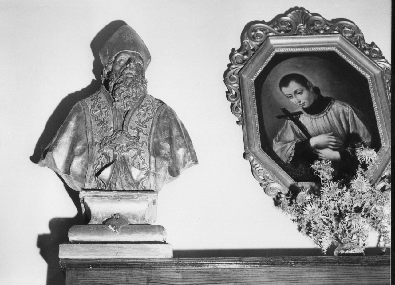 Sant'Agostino (scultura, coppia) - bottega ligure (prima metà sec. XVIII)