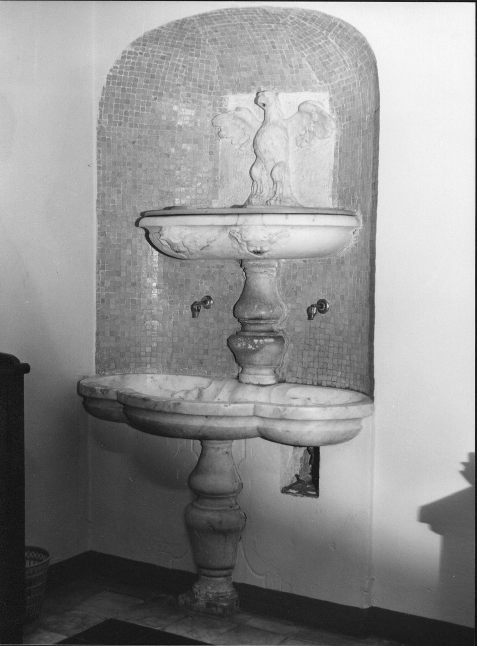 fontana da sacrestia, opera isolata - bottega ligure (fine sec. XVI)