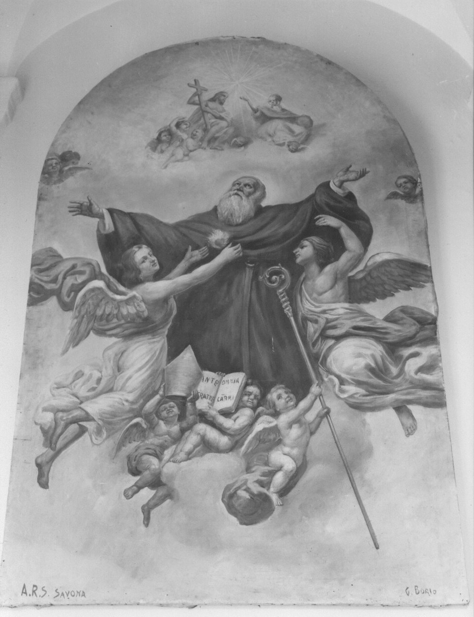 gloria di Sant'Agostino (dipinto, opera isolata) di Borio G (inizio sec. XX)