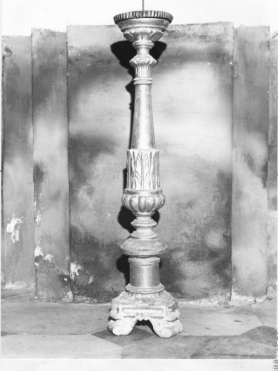 candeliere d'altare, serie - bottega ligure (metà sec. XIX)