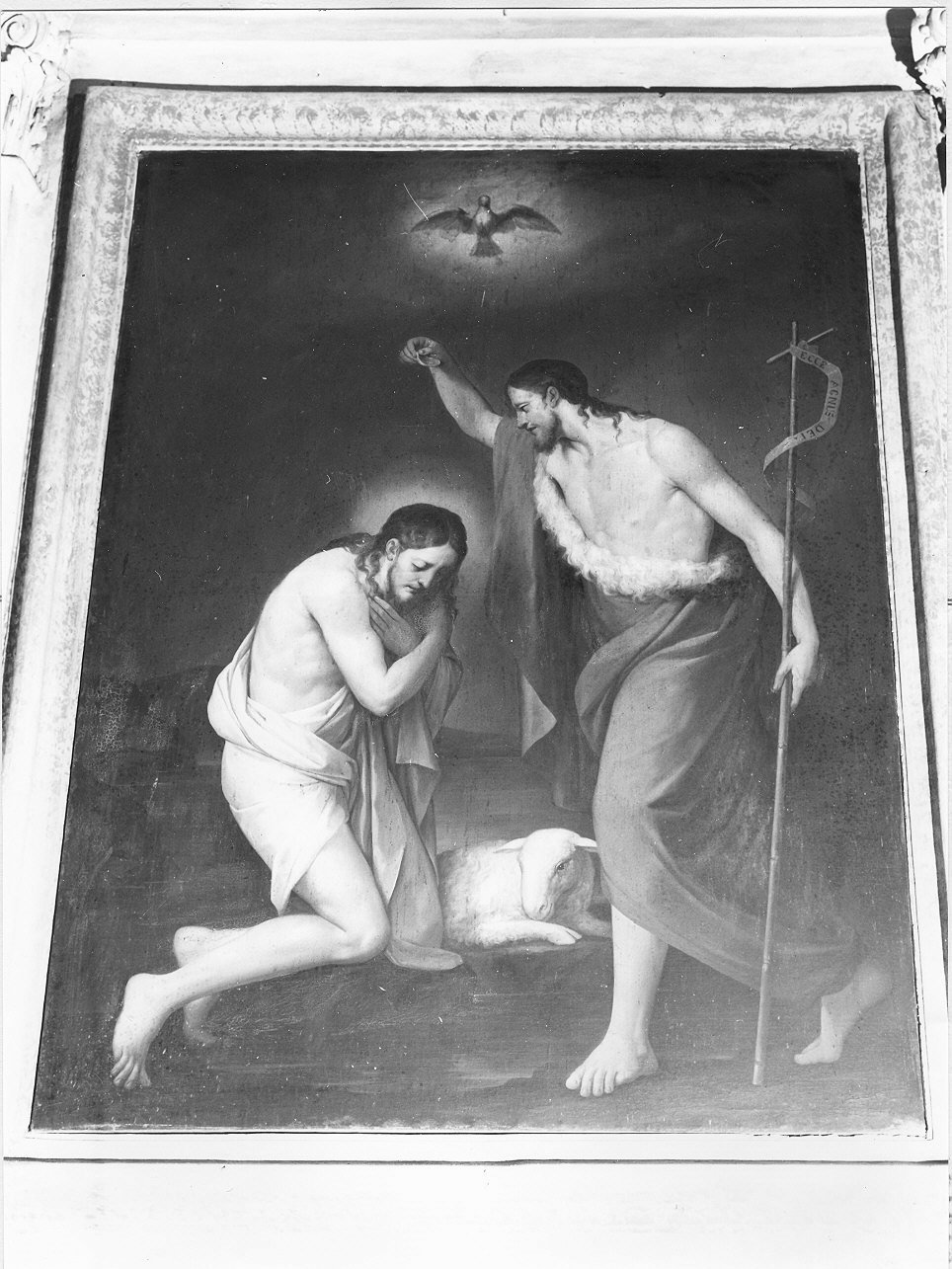 battesimo di Cristo (dipinto, opera isolata) - ambito italiano (fine sec. XIX)
