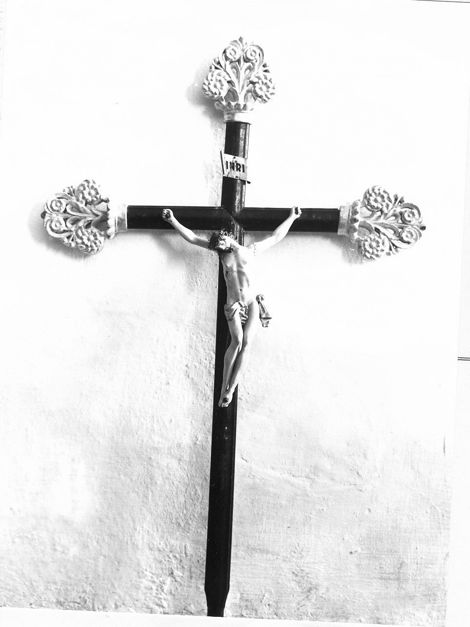 Cristo crocifisso (croce processionale, insieme) - bottega ligure (sec. XIX)