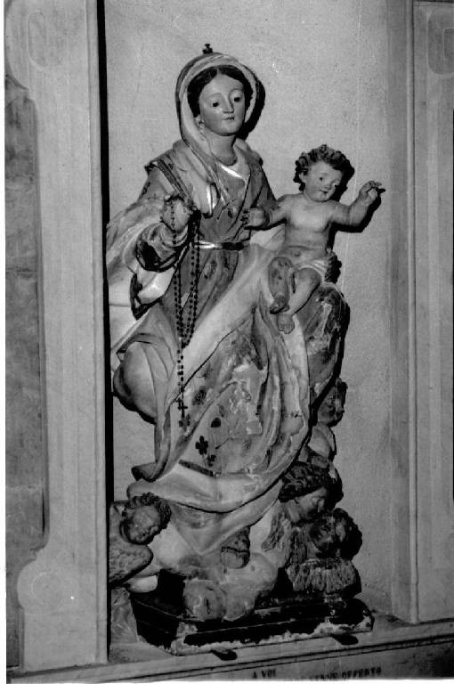 Madonna del Rosario (statua, opera isolata) - bottega ligure (seconda metà sec. XVIII)