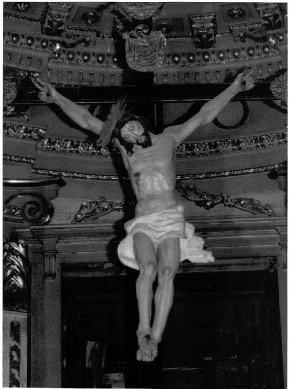 Cristo crocifisso (crocifisso del trave trionfale, opera isolata) - bottega ligure (fine/inizio secc. XVIII/ XIX)