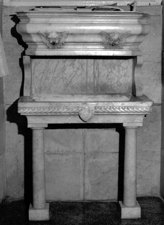 lavabo da sacrestia, opera isolata - bottega ligure (sec. XVIII)