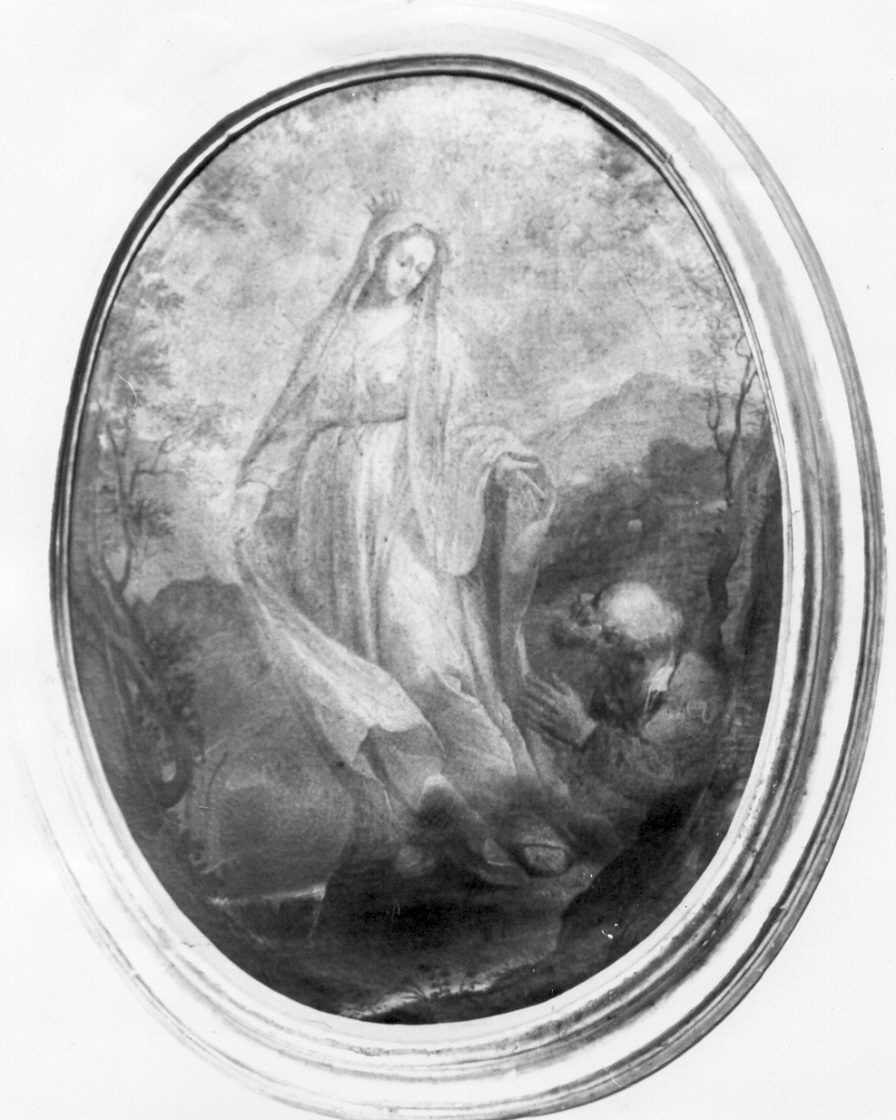 apparizione della Madonna (dipinto, opera isolata) - ambito ligure (metà sec. XVIII)