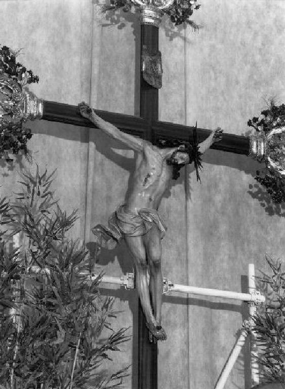 Cristo crocifisso (croce processionale) - bottega genovese (secc. XIX/ XX)