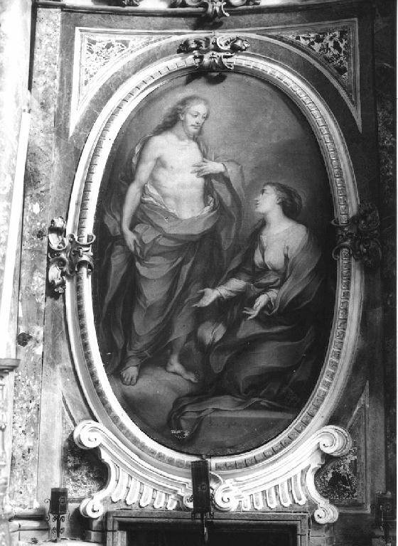 apparizione di Cristo risorto alla Madonna (dipinto) di Tagliafichi Santino Fortunato (primo quarto sec. XIX)