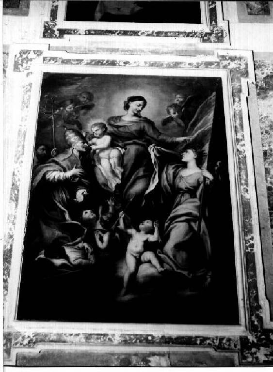 Sant'Orsola davanti alla Vergine (dipinto) di Piola Antonio Maria (sec. XVII)