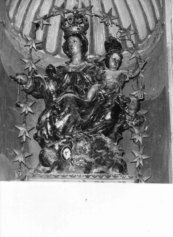 Madonna del Rosario (scultura) di Santacroce Giovanni Battista (prima metà sec. XVII)
