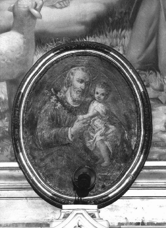 San Giuseppe e Gesù Bambino (dipinto) di Panario Santo, Panario Giovanni Battista (terzo quarto sec. XIX)