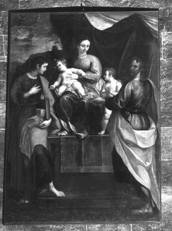Madonna in trono con Bambino e Santi (dipinto) di Castello Bernardo (sec. XVI)