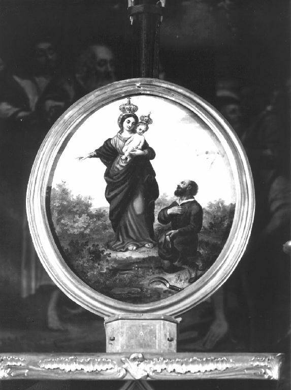 Madonna della Guardia appare a Benedetto Pareto (dipinto) di Panario Santo, Panario Giovanni Battista (terzo quarto sec. XIX)