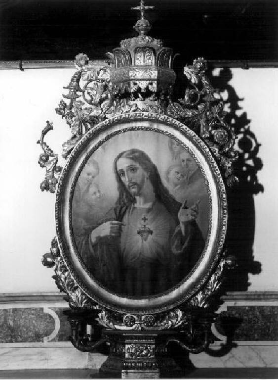 Sacro Cuore di Gesù (tronetto per esposizione eucaristica) - bottega genovese (seconda metà sec. XIX)