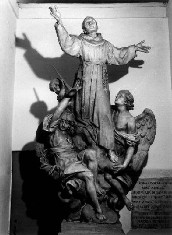 Gloria di San Leonardo da Porto Maurizio (statua) di Bocciardo Pasquale (attribuito) (metà sec. XVIII)