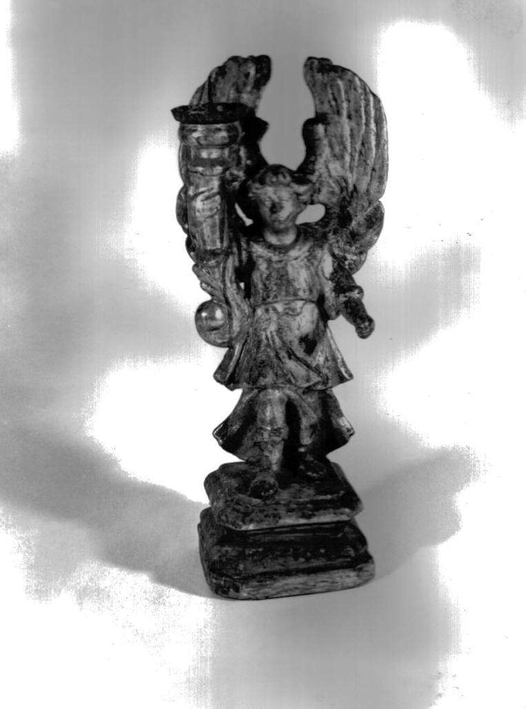 candelabro - a statuetta, serie - bottega italiana (fine/inizio secc. XVII/ XVIII)