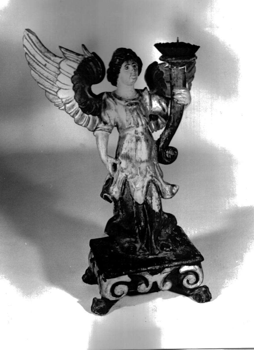 candelabro - a statuetta, coppia - bottega italiana (sec. XVIII)