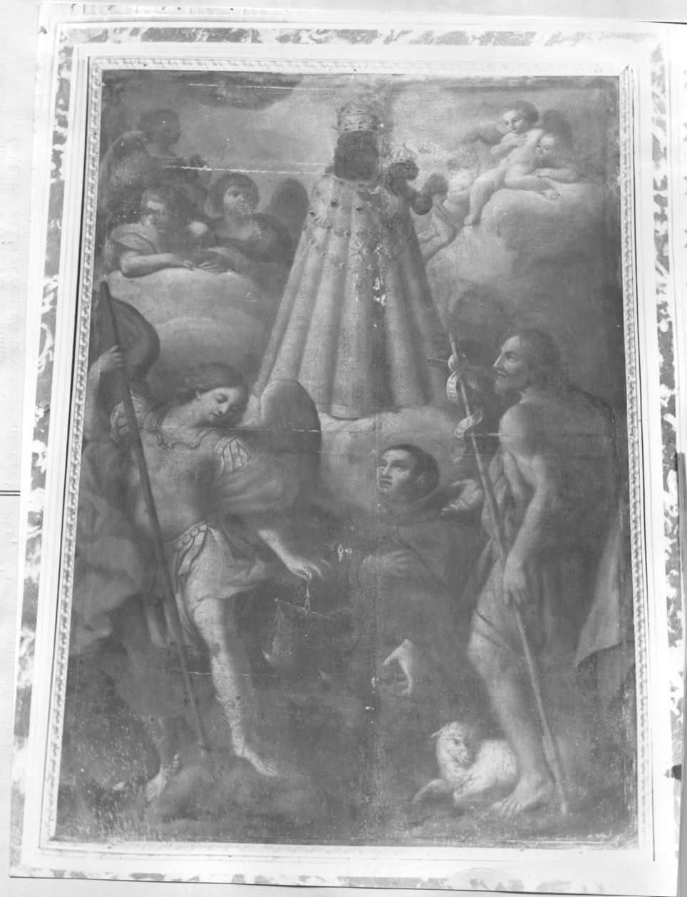 La Madonna di Loreto, S. Michele, S. Giovanni Battista e S. Antonio, Madonna di Loreto (dipinto, opera isolata) - ambito italiano (sec. XVII)