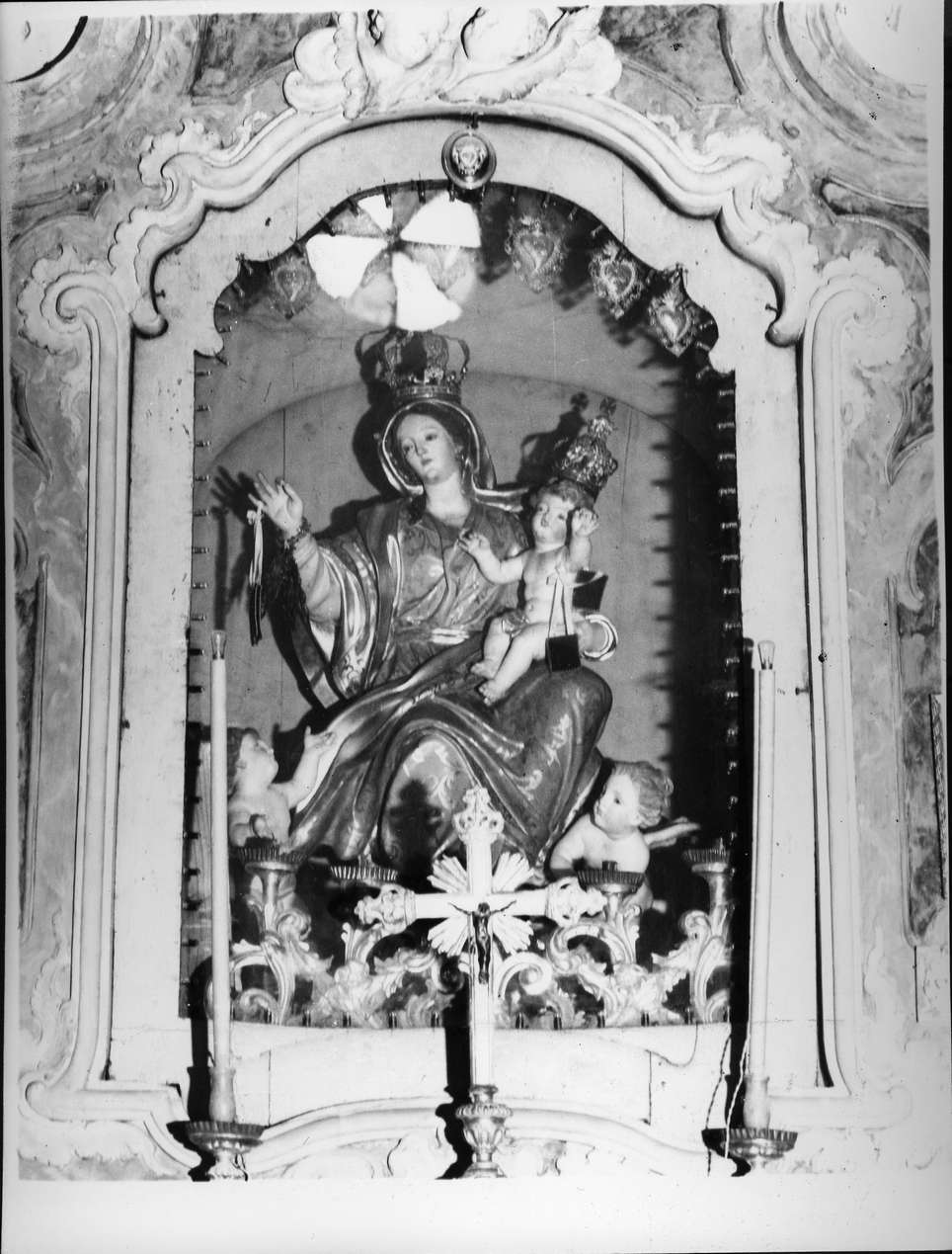 Madonna con Bambino e angeli (statua processionale, opera isolata) - bottega ligure (secc. XVIII/ XIX)