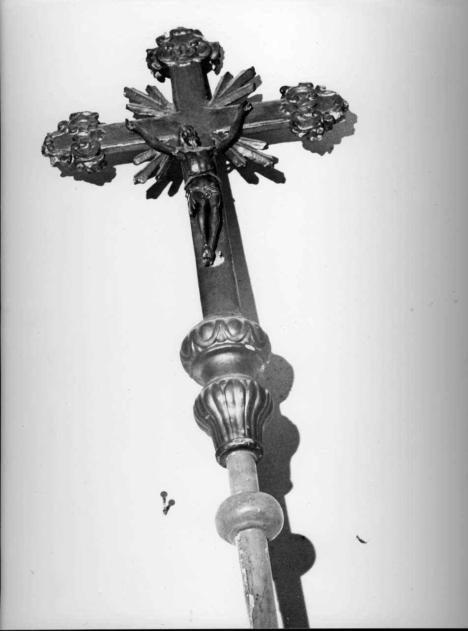 Cristo crocifisso (croce processionale, opera isolata) - bottega ligure (secc. XVIII/ XIX)