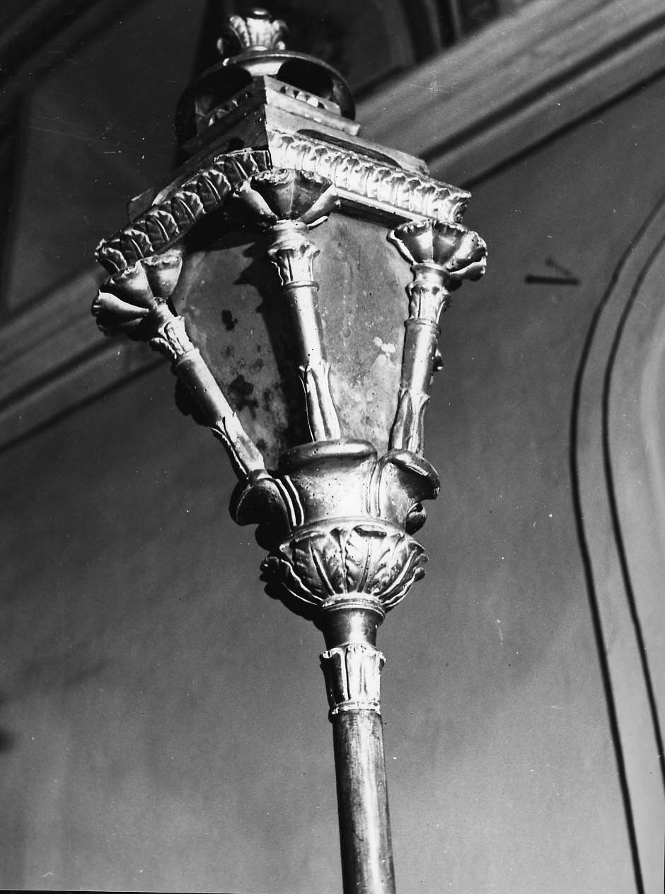 motivi decorativi vegetali a palmette (lanterna processionale, serie) - bottega ligure (sec. XIX)