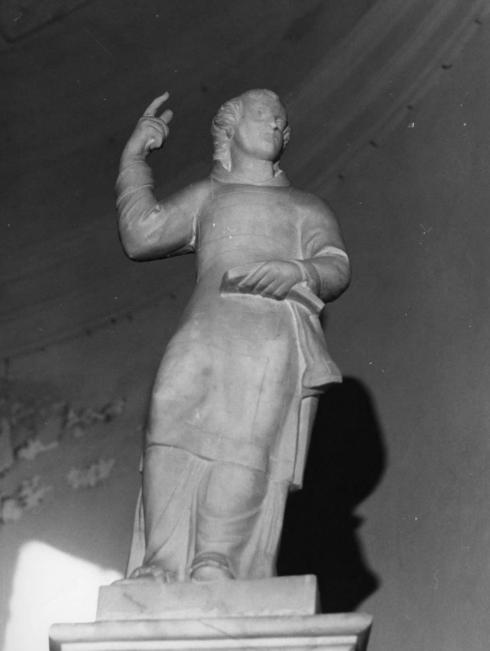 San Vincenzo Ferrer predica (statua, elemento d'insieme) - bottega italiana (secc. XVI/ XVII)