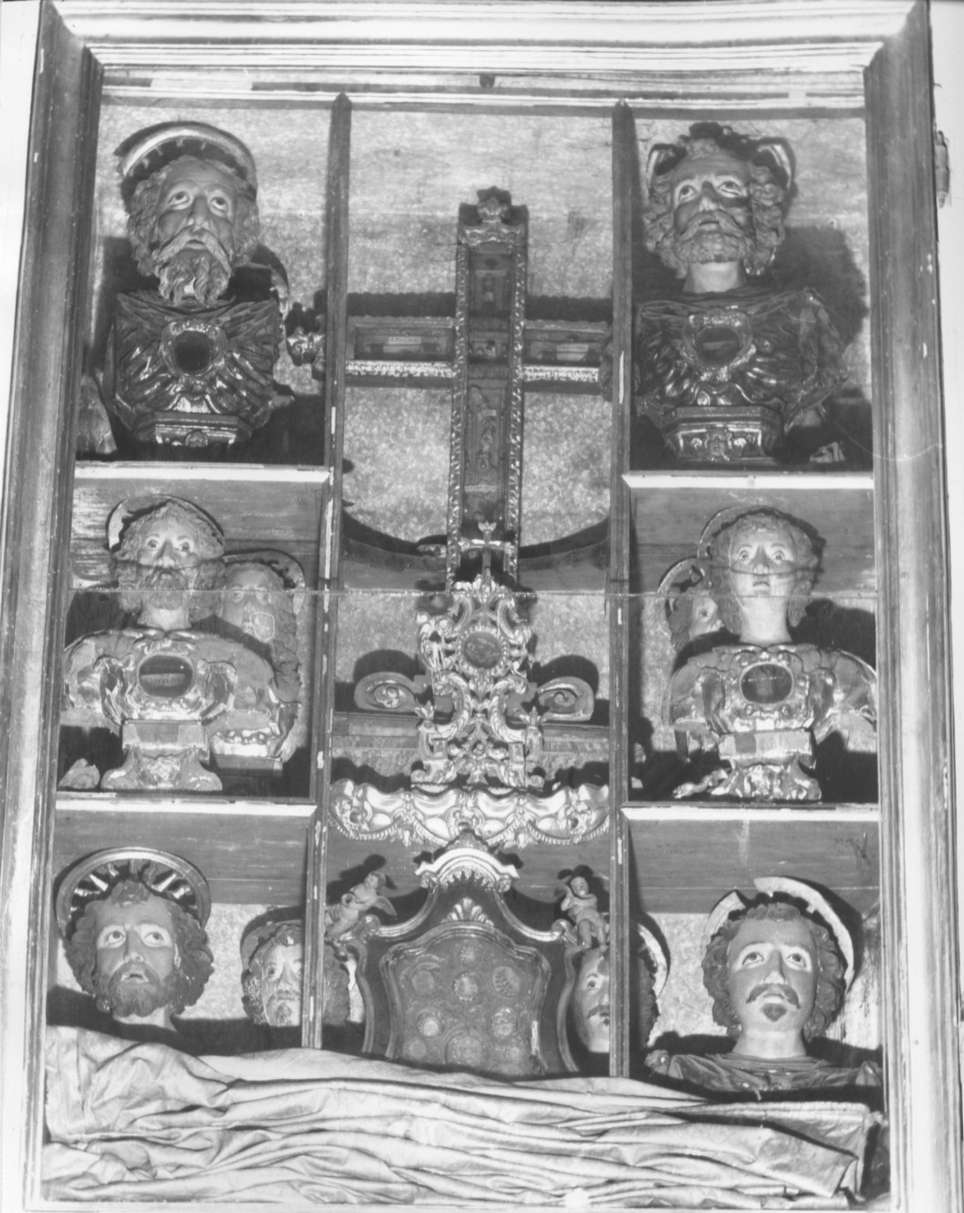 figura maschile (reliquiario a teca, insieme) - manifattura ligure (secc. XVII/ XVIII)