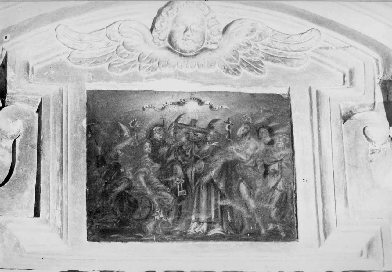 gloria di Santi (dipinto, elemento d'insieme) - ambito ligure (sec. XVIII)