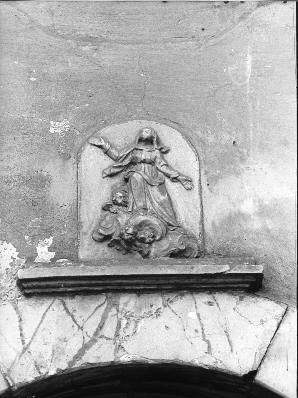 Madonna Assunta (rilievo, opera isolata) - bottega ligure (secc. XVII/ XVIII)