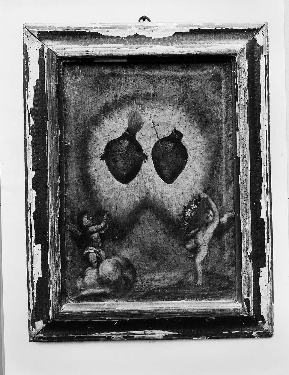 Sacro Cuore di Gesù/ Sacro cuore di Maria (dipinto, opera isolata) - ambito italiano (sec. XIX)