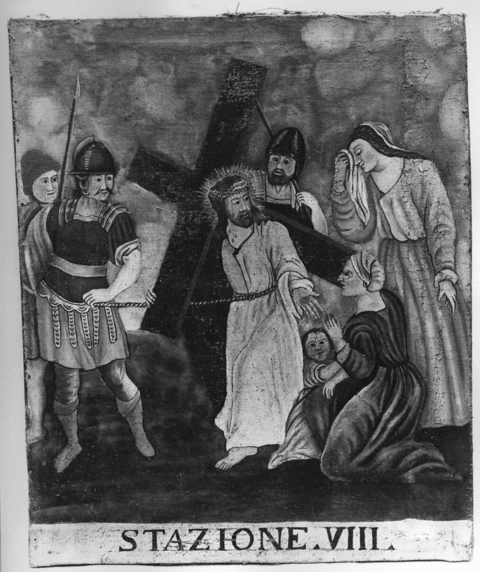 stazione VIII: Gesù consola le donne di Gerusalemme (Via Crucis, ciclo) di Carrettonus Dionisius (sec. XVIII)