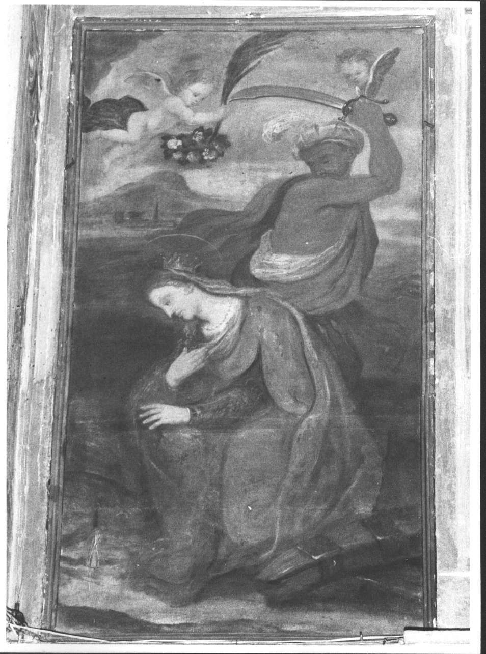 decapitazione di Santa Caterina d'Alessandria (dipinto, pendant) - ambito italiano (sec. XVII)