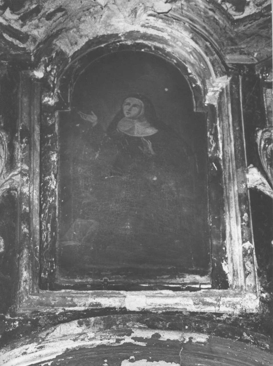 Santa (dipinto, opera isolata) di Carlone Giovanni Andrea (cerchia) - ambito genovese (ultimo quarto sec. XVII)