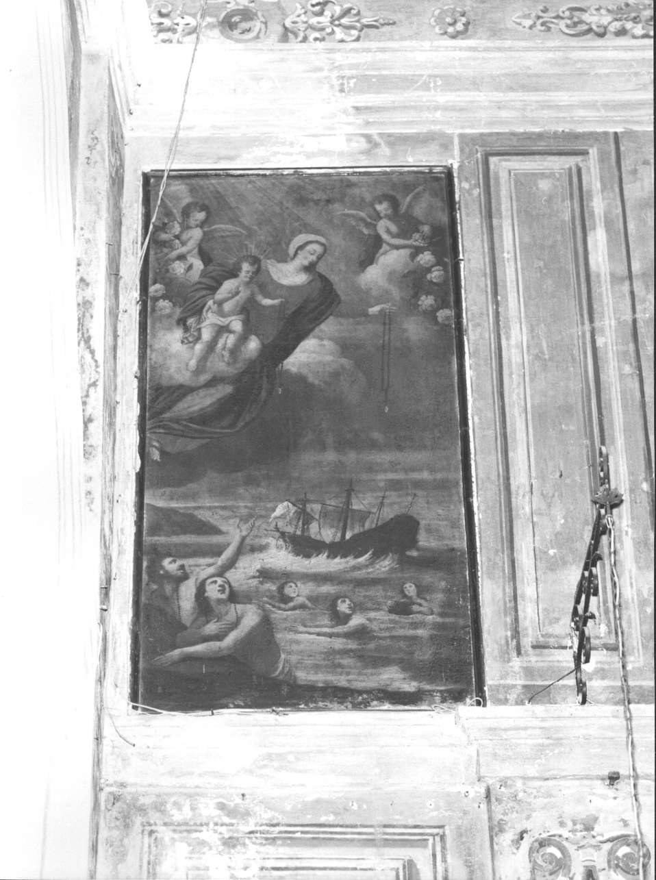 miracolo della Madonna del Rosario (dipinto, pendant) - ambito ligure (sec. XVIII)