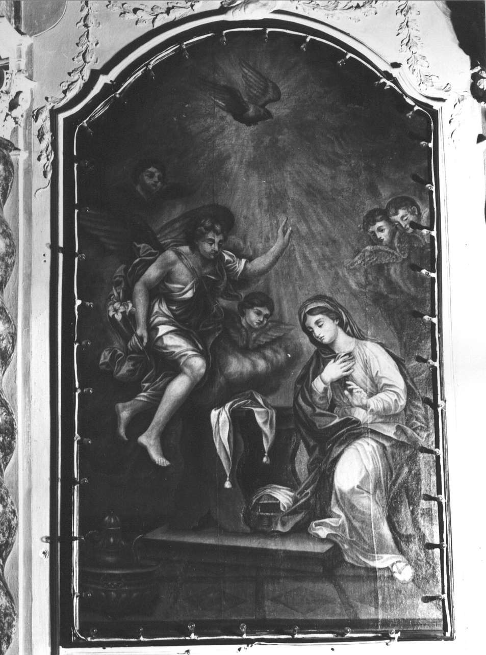 Annunciazione (dipinto, elemento d'insieme) - bottega ligure (sec. XVIII)