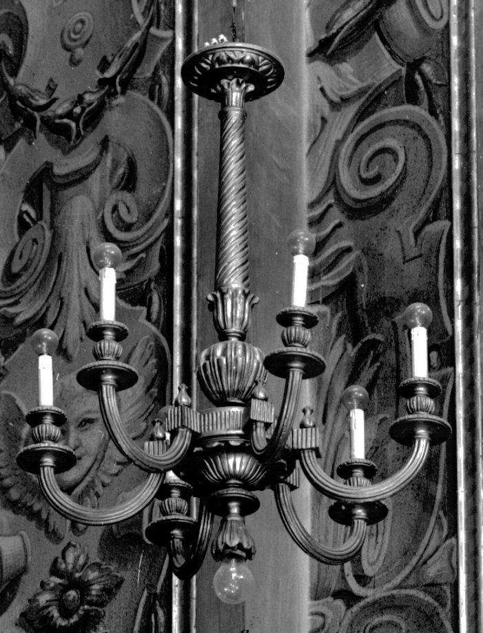 lampadario da chiesa, coppia - bottega ligure (sec. XX)